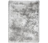 Tapis shaggy 60x120 rectangle fait main gris motif uni ADORE 2