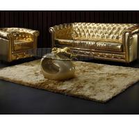 Tapis shaggy à poils longs -160 x 230 cm - Doré - GLITTER