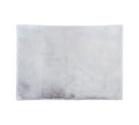Tapis shaggy à poils longs effet fourrure - 150 x 200 cm - Gris - BUNNY