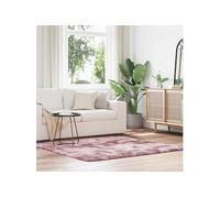 VIDAXL Tapis shaggy NAVARRA rose poudré 160x160