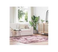 Vidaxl Tapis Shaggy À Poils Longs Navarra Rose Poudré 200x200 Cm