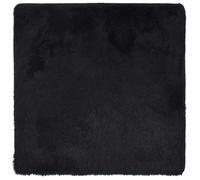 Tapis shaggy à poils longs - vidaXL - 120x120 cm - Noir - Polyester - Hauteur des poils 3,5 cm - Forme carrée