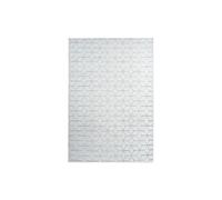 Tapis Shaggy Effet 3D "Vivica" Blanc & Bleu Gris 80 x 150 cm