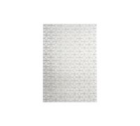 Tapis Shaggy Effet 3D "Vivica" Blanc & Taupe 80 x 150 cm