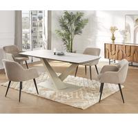 Tapis shaggy en relief à poils longs - 160 x 230 cm - Blanc cassé - MAZE