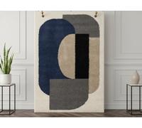 Tapis shaggy EZIO motif abstrait gris 160x230 BOBOCHIC 160x230 Gris