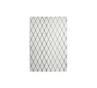 Tapis Shaggy Géométrique "Vivica" Blanc & Anthracite 80 x 150 cm