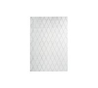 Tapis Shaggy Géométrique "Vivica" Blanc & Bleu Gris 160 x 230 cm