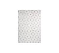 Tapis Shaggy Géométrique "Vivica" Blanc & Rose 160 x 230 cm