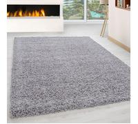 Tapis Shaggy - NAZAR RUGS - OTTAWA - Gris Clair - D 80 cm