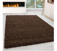 Tapis Shaggy - NAZAR RUGS - OTTAWA - Marron - 140x200 cm - Poils longs