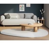 Tapis shaggy organique effet fourrure - 200 x 300 cm - Beige - GIRONA
