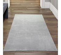 Tapis Shaggy salon de tapis moquette Flokati en Gris, 60x110 cm