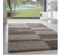 Tapis Shaggy Salon - SIMPEX - Taupe - 200 x 290 cm - 100% Polypropylène