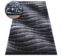 Tapis Shaggy SPACE 3D B222 gris foncé 80x150 cm