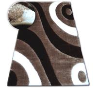 Tapis Shaggy SPACE 3D B314 marron clair 80x150 cm