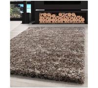Tapis Shaggy vintage poil long mélangé - CARPETTEX - Beige - 80x150 cm - Synthétique - Doux et confortable