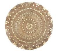 Tapis ""Shine"" jute doré D115cm - Atmosphera Créateur d'intérieur