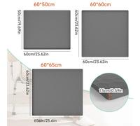 Tapis Silicone Bordure Surélevée pour Toilette 60x50cm(60 * 60CM gray) | pour surface antidérapante, silicone souple, sécurité accrue, stable pour sous la chaise, discret