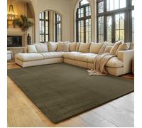 SIMPEX Tapis Vert 160x220 cm Tapis à Poils Courts Lavable, Doucement Antidérapant et Design Monochrome Moderne pour Salon, Chambre, Cuisine et Chambre d'enfant