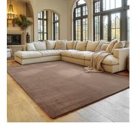 SIMPEX Tapis Brun 160x220 cm Tapis à Poils Courts Lavable, Doucement Antidérapant et Design Monochrome Moderne pour Salon, Chambre, Cuisine et Chambre d'enfant