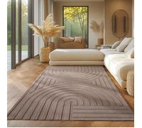 Tapis SIMPEX boho scandinave Beige 140x200 cm, Tapis décoratif, Lavable, Effet 3D, salon et chambre, Petit tapis
