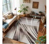 Tapis - SIMPEX - Moderne - 200x290 cm - Marron Beige - Design Abstrait Fleuri