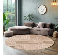 Tapis - SIMPEX - Rond - 80 x 80 cm - Rose - Style scandinave et bohème