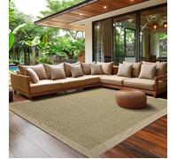 SIMPEX Tapis intérieur extérieur 280x370 cm Vert uni Lavable imperméable Facile d'entretien Tissage Plat idéal pour Balcon terrasse Jardin et Cuisine