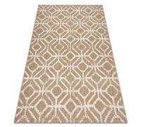 Tapis sisal FLAT 48957265 Géométrique RHOMBY ficelle beige naturel 160x230 cm