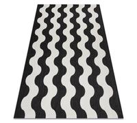 Tapis SIZAL FLAT 49377690 Vagues crème / noir 200x290 cm