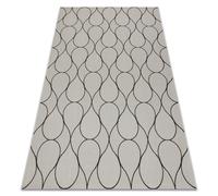 Tapis SIZAL FLAT 49379960 Gotas crème / noir 200x290 cm