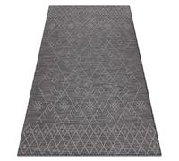 Tapis SIZAL PATIO 3077 Boho tissé à plat - noir 117x170 cm