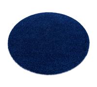 Tapis SOFFI Cercle shaggy 5cm bleu foncé cercle 100 cm