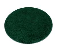 Tapis SOFFI Cercle shaggy 5cm bouteille verte cercle 100 cm