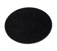Tapis SOFFI Cercle shaggy 5cm noir cercle 100 cm