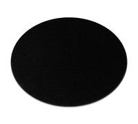 Tapis SOFTY cercle plaine couleur unie noir cercle 120 cm