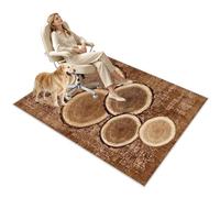 Tapis Sous Couche pour Chaise de Bureau Tapis de Protection de Sol pour Chaise de Bureau Résistant aux Rayures pour sols durs Table et Chaise Protège Parquet Chaise Roulettes Marron 130x150cm