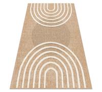 Tapis SPARK 0688A beige / crème - Géométrique sisal structurel 80x150 cm