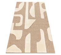 Tapis SPARK 0696A beige / crème - Géométrique sisal structurel 140x190 cm