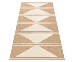 Tapis SPARK 0698A beige / crème - Géométrique Triangles sisal structurel 80x150 cm