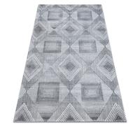 Tapis Structural SIERRA G5011 tissé à plat gris / noir - géométrique diamants 120x170 cm