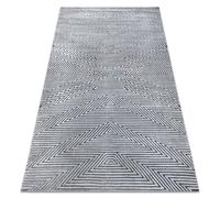 Tapis Structural SIERRA G5013 tissé à plat gris - ZIGZAG ethnique 120x170 cm
