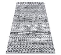 Tapis Structural SIERRA G6042 tissé à plat gris clair - géométrique ethnique 120x170 cm