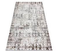 Tapis Structural SOLE D3732 aztèque diamants - tissé à plat beige 80x250 cm