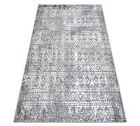 Tapis Structural SOLE D3732 aztèque diamants - tissé à plat gris / beige 80x150 cm