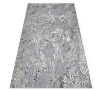 Tapis Structural SOLE D3842 hexagones - tissé à plat gris / beige 180x270 cm