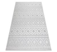 Tapis Structural SOLE D3851 Boho diamants - tissé à plat beige 80x250 cm