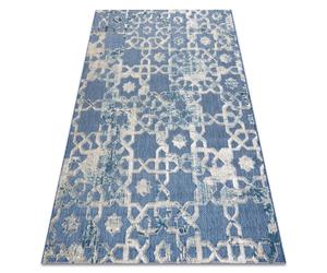 Tapis Structural SOLE D3881 Ornement - tissé à plat bleu / beige 180x270 cm