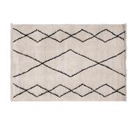 Tapis style berbère motif noir 160 x 230 cm TRIBU
